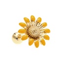 Pastoral sunflower oil drop ear bone studs retro flower small earringspicture17