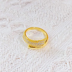 European and American popular zircon micro-inlaid round ring wholesale