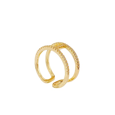 European and American fashion letter H diamond copper ring wholesale's discount tags