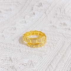 European and American fashion style cross inlaid zircon index finger ring