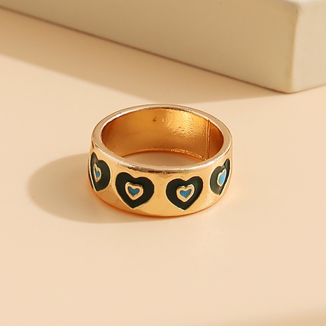 creative green heart alloy index finger ring's discount tags