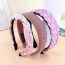 Morandi pink series broadsided fabric knitted hair bandpicture24