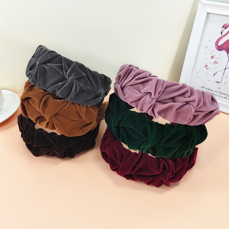 new autumn and winter flocking flower bud headband's discount tags
