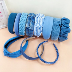 Morandi color simple broad-brimmed fabric hair band