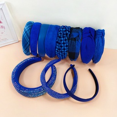 Blue Hair Accessories Wide Knotted Headband