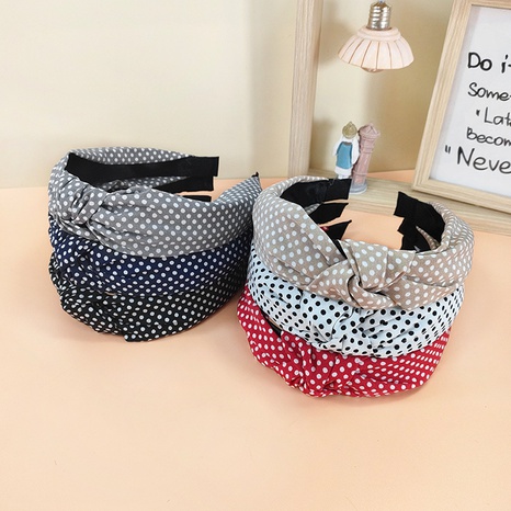 retro wide polka dot knotted hair band wholesale's discount tags