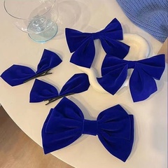 Klein blue bow headdress side bangs clip duckbill clip side clip hairpin