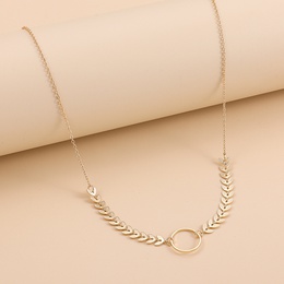 simple alloy multilayer clavicle chain new trend round necklacepicture7