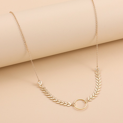 simple alloy multilayer clavicle chain new trend round necklace's discount tags