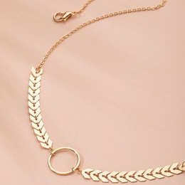 simple alloy multilayer clavicle chain new trend round necklacepicture10