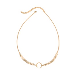 simple alloy multilayer clavicle chain new trend round necklacepicture11