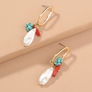 Fashion Baroque Pearl Coral Stone Natural Stone Vintage Earrings Wholesalepicture11