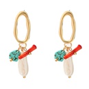 Fashion Baroque Pearl Coral Stone Natural Stone Vintage Earrings Wholesalepicture13