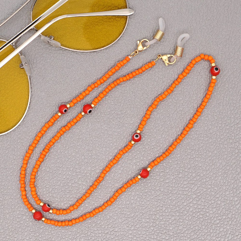 fashion beaded hanging neck eye chain antilost nonslip rice bead mask with long chain wholesale
