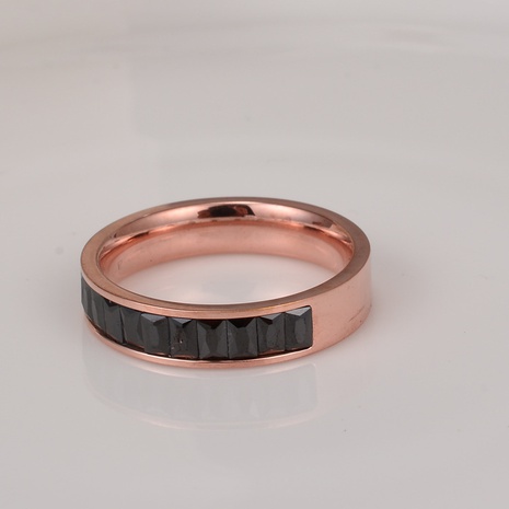 new crystal widehalf side diamond titanium steel rose gold ring's discount tags