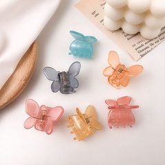 Three-dimensional shape butterfly jelly color cute hair catch simple clip side clip hair accessories