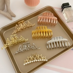 new irregular metal hairpin back head plate hair clip shark clip hair accessories