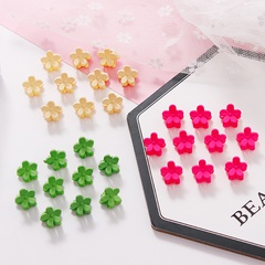candy color mini flower hairpin gripping clip frosted texture baby hair clip