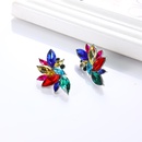 European and American fashion geometric flower alloy diamond earrings female wholesalepicture8