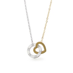 European and American titanium steel buckle heart-shaped necklace simple creative clavicle chain