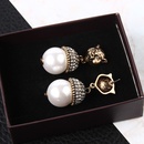 European and American rhinestone pearl earrings retro personality animal earringspicture11