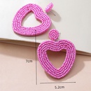 holiday color ethnic red bead hollow heartshaped earringspicture9