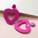 holiday color ethnic red bead hollow heartshaped earringspicture10