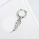 retro stainless steel wings leaf earring small feather pendant earrings jewelrypicture10