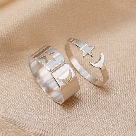 fashion niche creative design five-pointed star moon 2-piece set's discount tags