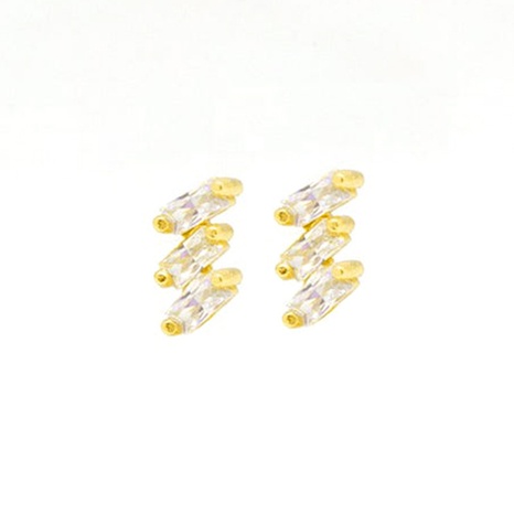 geometric simple earrings multi-layer zircon cute earrings's discount tags