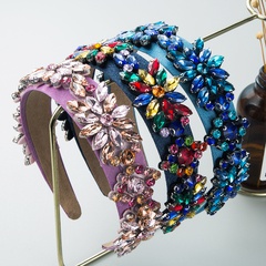 fashion shiny color crystal baroque headband wholesale
