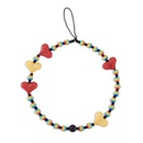 European and American jewelry simple beaded heart mobile phone chainpicture11