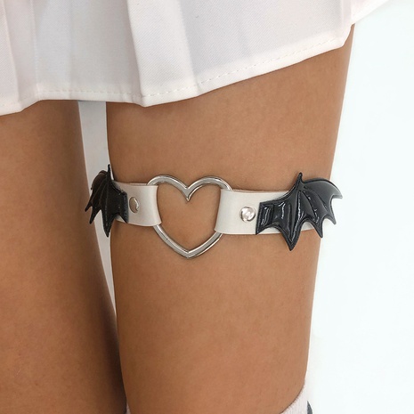 punk hip-hop personality heart wings leg decoration leg ring's discount tags