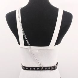 European and American jewelry alloy butterfly PU geometric waist chain punk body chainpicture10