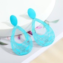 retro color hollow leaf geometric heartshaped fanshaped carved earringspicture13