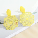 retro color hollow leaf geometric heartshaped fanshaped carved earringspicture14