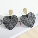 retro color hollow leaf geometric heartshaped fanshaped carved earringspicture15