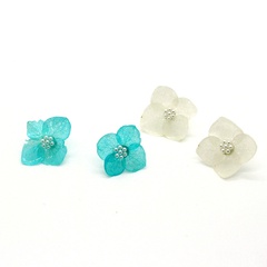 jewelry creative retro simple pearl dried flower immortal flower earrings
