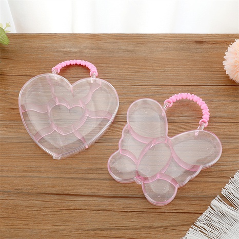transparent heart butterfly handbag storage box's discount tags