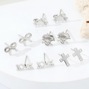 stainless steel earrings fashion retro smiley bow multipattern geometric earringspicture12