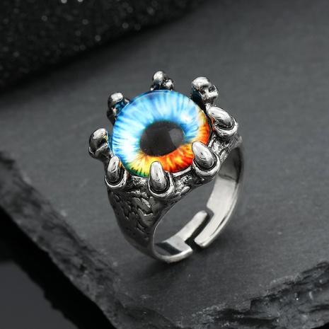 European and American retro resin devil's eye ring's discount tags