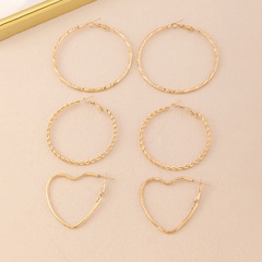 thread exaggerated metal female personality temperament golden earrings