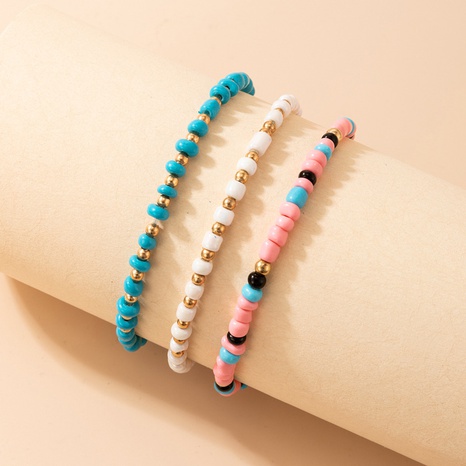 ethnic style color rice bead simple beaded multi-layer bracelet's discount tags