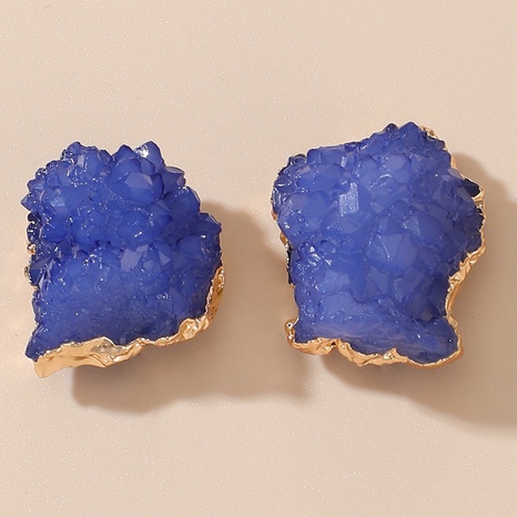 fashion blue imitation natural stone geometric irregular earrings's discount tags