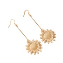 simple fashion earrings alloy sunflower ear hook geometric irregular flower earringspicture10