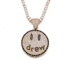 new smiley face pendant fashion trend singer pop simple jewelry