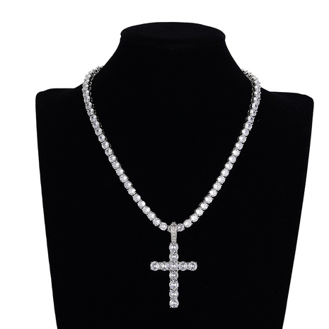 European and American hip hop super cool small zircon cross pendant trend pop style jewelry's discount tags