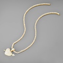 heart rhinestone crossborder fashion hiphop bracelet necklace European and American fashion jewelrypicture8