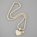 heart rhinestone crossborder fashion hiphop bracelet necklace European and American fashion jewelrypicture9