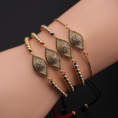 retro evil eye jewelry bracelet copper zircon adjustable female bracelet